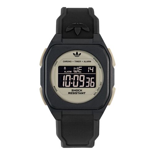 Adidas Unisex Uhr Digital CITY TECH FOUR Kunststoff schwarz AOST26537