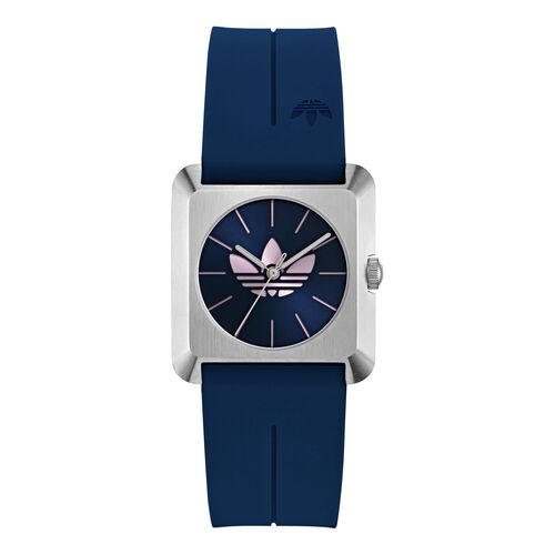Adidas Unisex Uhr RETRO POP FOUR Silikon blau AOSY26502