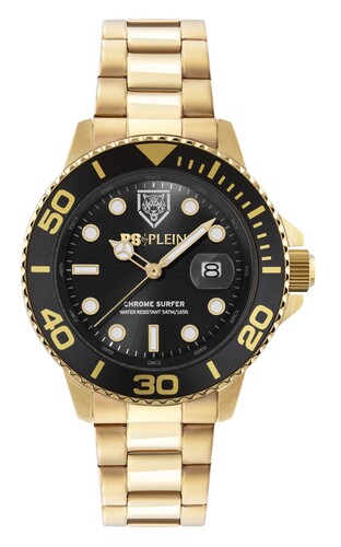 Plein Sport Herren Uhr Analog Quarz CHROME SURFER PSMHA0726 Edelstahl
