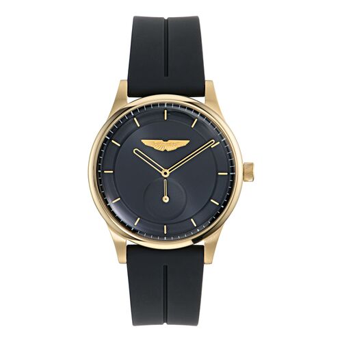 ASTON MARTIN Herren Uhr Armbanduhr Analog Quarz AML ICON MTIL1F601 Silikon
