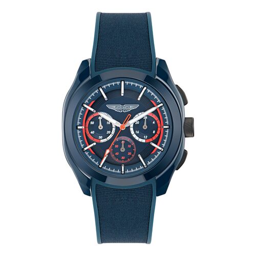 ASTON MARTIN Herren Uhr Chronograph Armbanduhr AML THRILL MTRC2F601 Silikon