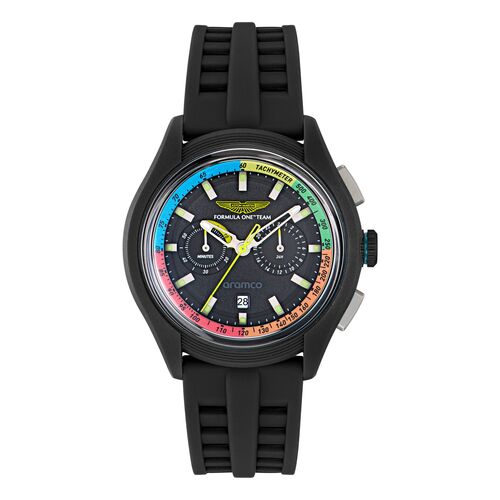 ASTON MARTIN Herren Uhr Chrono Analog Quarz AM FORMULA 1 MTFB1F603 Silikon