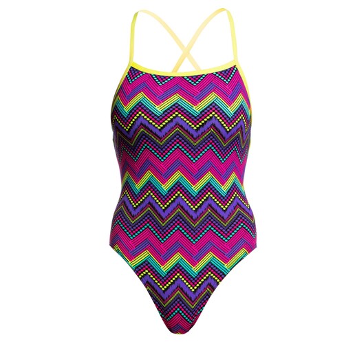 Funkita Badeanzug Damen Knitty Gritty mit verst�rkten Tr�gern und verkleinertem R�ckenausschnitt