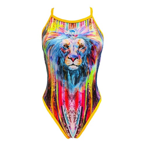 Turbo Badeanzug Damen Sport King Lion mit offenem R�cken chlorresistent Blikdicht