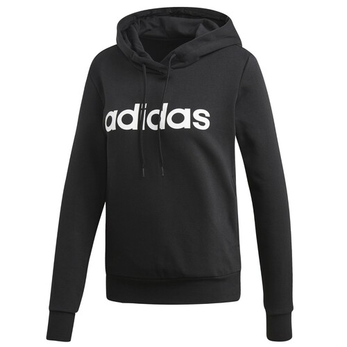 adidas Hoodie Kapuzenpullover Damen schwarz Linear Over Head Fleece Hoody Women
