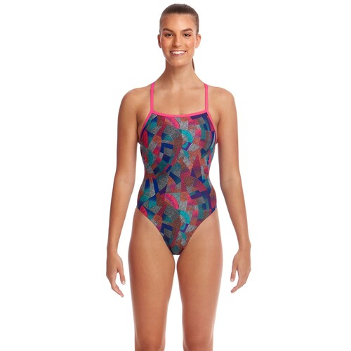 Funkita Badeanzug Damen On Point  chlorbest�ndig und UV-Schutz 50+