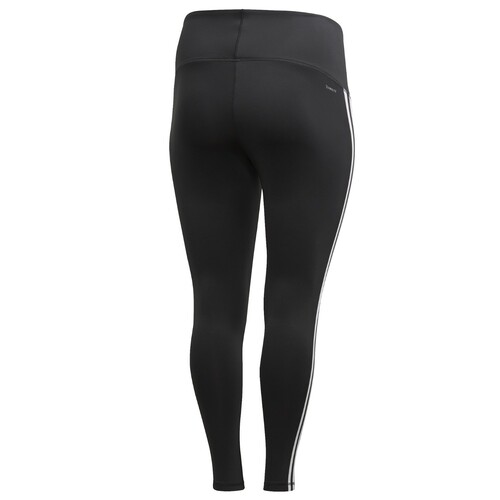 adidas Leggings 7/8 f�r Damen in �bergr��en schwarz 3 Streifen