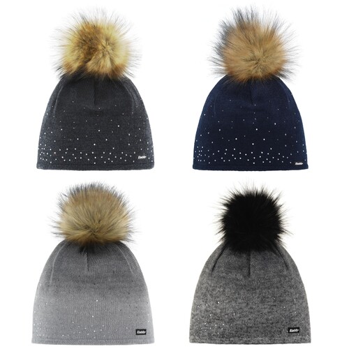 Eisb�r Tiana Lux Crystal M�tze f�r Damen mit Bommel