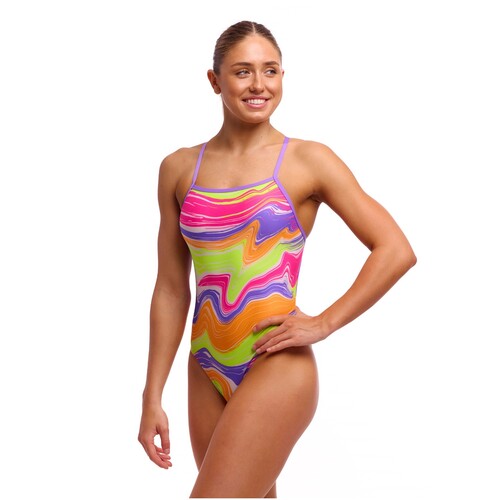 Funkita Colour Contour Badeanzug Damen zum Binden 