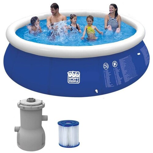 Happy People Quick Up Pool Schwimmbecken 420 x 84 cm mit Filter und Pumpe