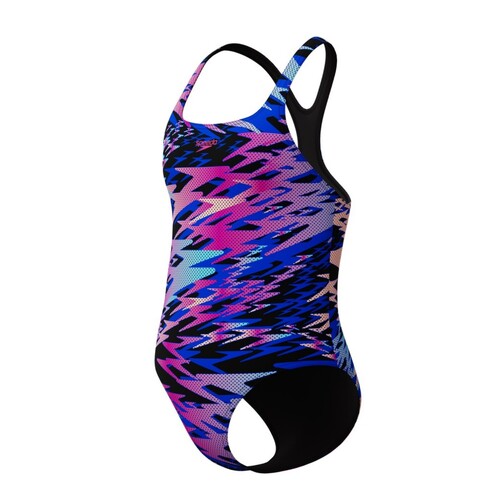 Speedo Hyperboom Print Medalist Badeanzug f�r M�dchen