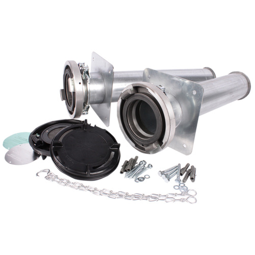 Pellet Bef�llset 500/500 mit Wandflanschplatte und B�rdelrand