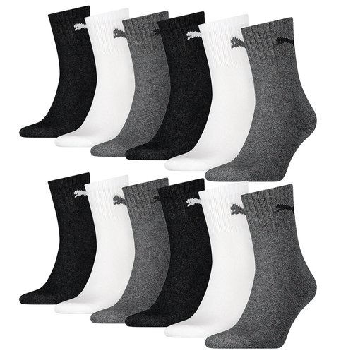 12 Paar Puma Socken Short Crew Sportsocken Tennis Socken Gr. 35 - 49 Unisex 