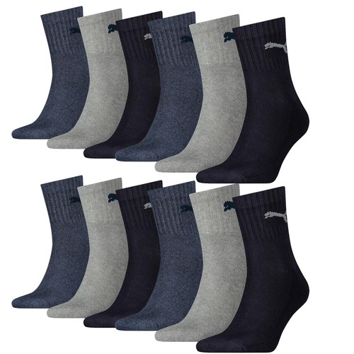 12 Paar Puma Socken Short Crew Sportsocken Tennis Socken Gr. 35 - 49 Unisex 