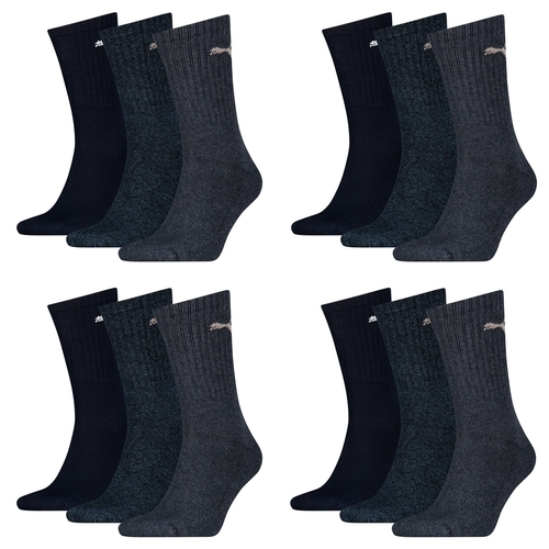 12 Paar Puma Sportsocken Tennis Socken Gr. 35 - 49 Unisex f�r sie und ihn 