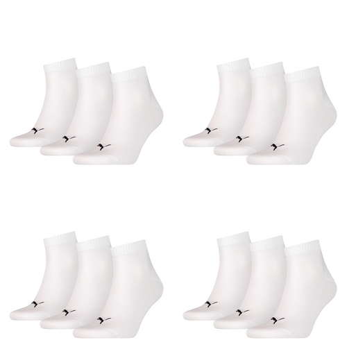 12 Paar Puma Unisex Quarter Socken Sneaker Gr. 35 - 49  f�r Damen Herren F��linge 