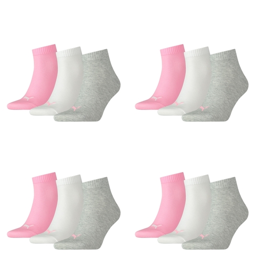 12 Paar Puma Unisex Quarter Socken Sneaker Gr. 35 - 49  f�r Damen Herren F��linge 