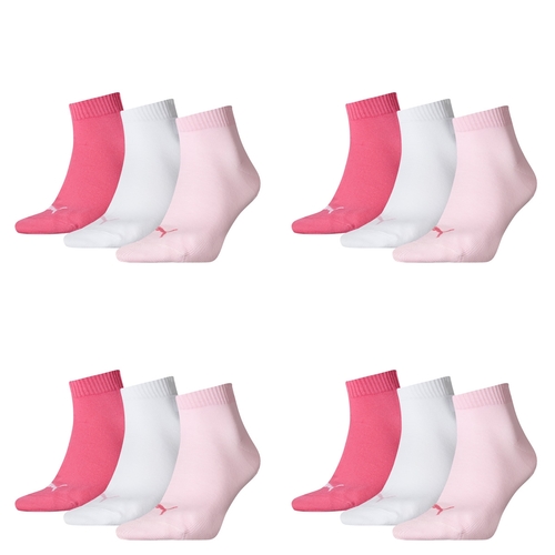 12 Paar Puma Unisex Quarter Socken Sneaker Gr. 35 - 49  f�r Damen Herren F��linge 