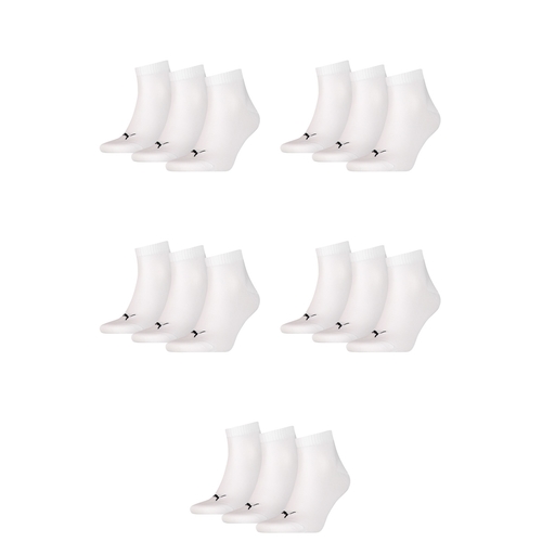 15 Paar Puma Unisex Quarter Socken Sneaker Gr. 35 - 49  f�r Damen Herren F��linge 