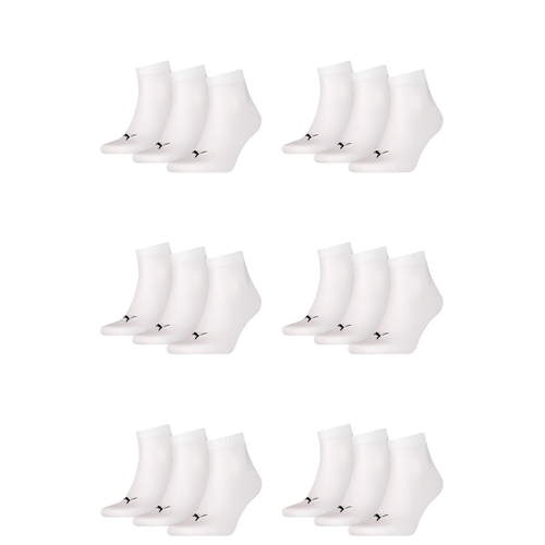 18 Paar Puma Unisex Quarter Socken Sneaker Gr. 35 - 49  f�r Damen Herren F��linge 