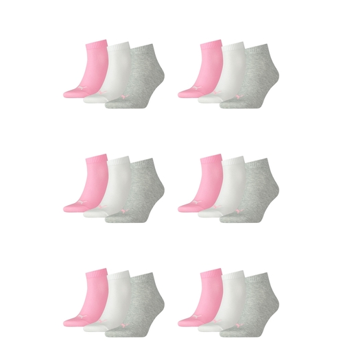 18 Paar Puma Unisex Quarter Socken Sneaker Gr. 35 - 49  f�r Damen Herren F��linge 