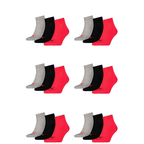 18 Paar Puma Unisex Quarter Socken Sneaker Gr. 35 - 49  f�r Damen Herren F��linge 