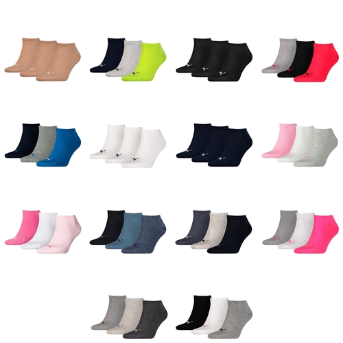3 Paar Puma Sneaker Invisible Socken Gr. 35 - 49 Unisex f�r Damen Herren F��linge