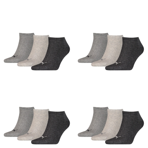 12 Paar Puma Sneaker Invisible Socken Gr. 35 - 49 Unisex f�r Damen Herren F��linge 
