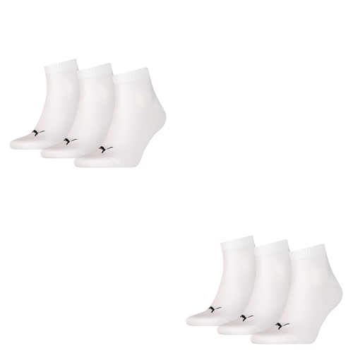 6 Paar Puma Unisex Quarter Socken Sneaker Gr. 35 - 49  f�r Damen Herren F��linge 