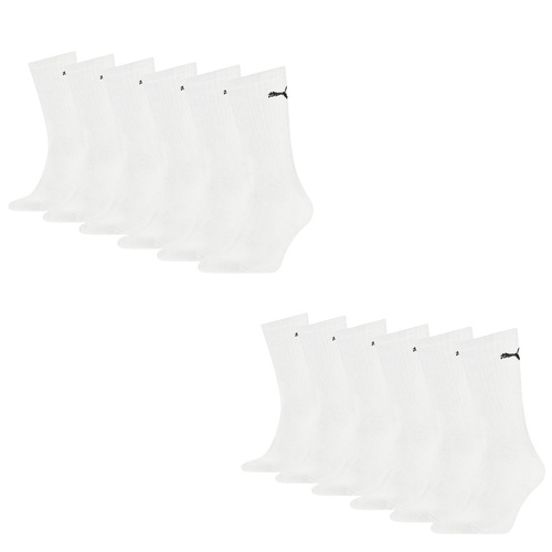 12 Paar Puma Socken Cush Crew Sportsocken Tennis Socken Unisex 