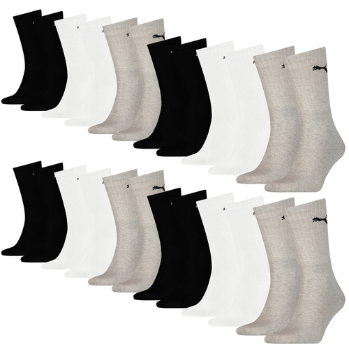 24 Paar Puma Socken Cush Crew Sportsocken Tennis Socken Unisex 