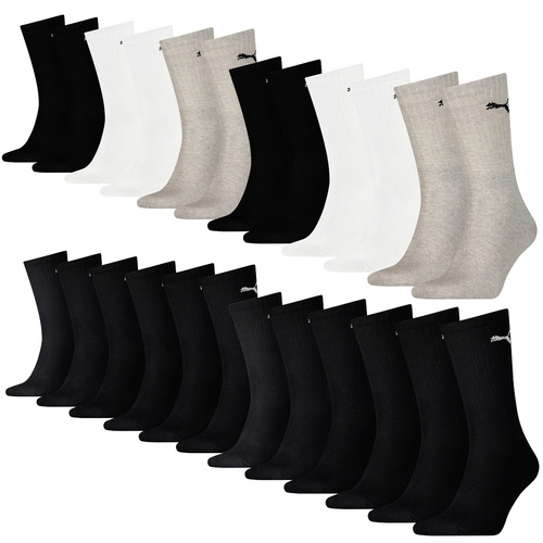 24 Paar Puma Socken Cush Crew Sportsocken Tennis Socken Unisex 