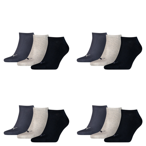 12 Paar Puma Sneaker Invisible Socken Gr. 35 - 49 Unisex f�r Damen Herren F��linge 