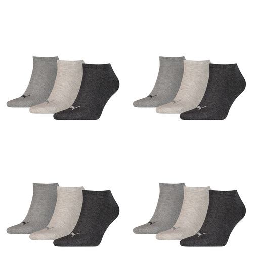 12 Paar Puma Sneaker Invisible Socken Gr. 35 - 49 Unisex f�r Damen Herren F��linge 
