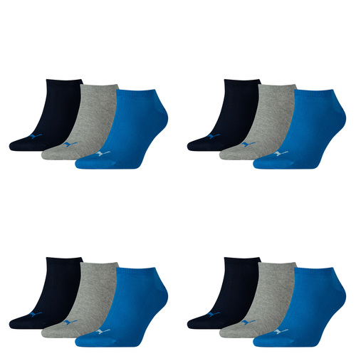 12 Paar Puma Sneaker Invisible Socken Gr. 35 - 49 Unisex f�r Damen Herren F��linge 