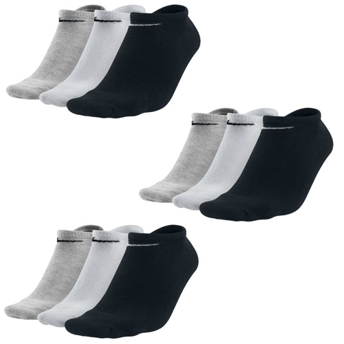 9 Paar Nike Sneaker Socken No Show F��linge schwarz / wei� / Mehrfarbig 