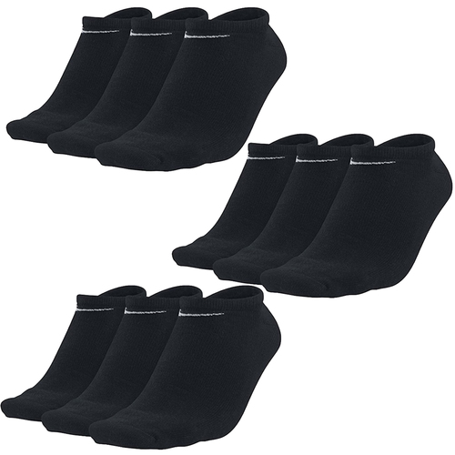 9 Paar Nike Sneaker Socken No Show F��linge schwarz / wei� / Mehrfarbig 