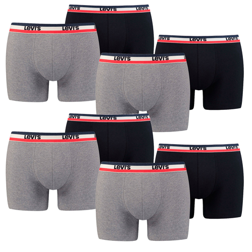 8er Pack Herren Levis SPRTSWR LOGO BOXER BRIEF Boxershorts Unterw�sche Pants  