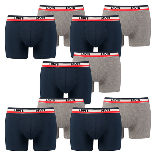10er Pack Herren Levis SPRTSWR LOGO BOXER BRIEF Boxershorts Unterw�sche Pants  
