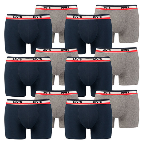 12er Pack Herren Levis SPRTSWR LOGO BOXER BRIEF Boxershorts Unterw�sche Pants  