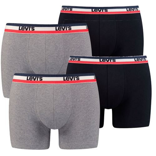 Levis Herren SPRTSWR LOGO BOXER BRIEF Boxershorts Unterw�sche Pants 4er Pack  