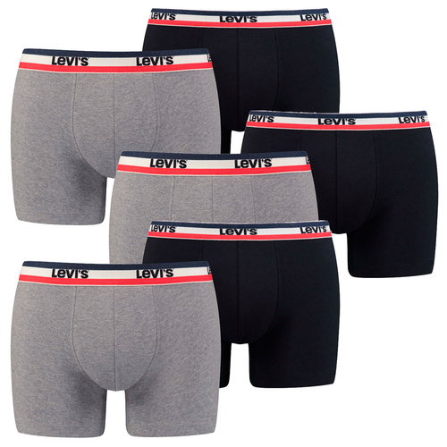 6er Pack Herren Levis SPRTSWR LOGO BOXER BRIEF Boxershorts Unterw�sche Pants  