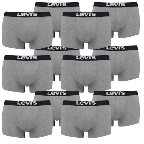 12er Pack Levis Men Solid Basic Trunk Boxershorts Unterhose Pant Unterw�sche 