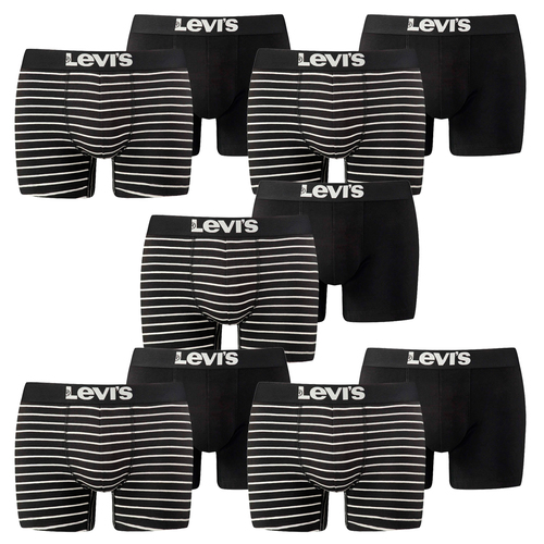 10er Pack Levis Men Vintage Stripe YD B Boxer Brief Boxershorts Unterhose Pant Unterw�sche 