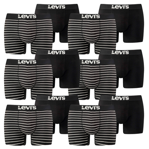 12er Pack Levis Men Vintage Stripe YD B Boxer Brief Boxershorts Unterhose Pant Unterw�sche 