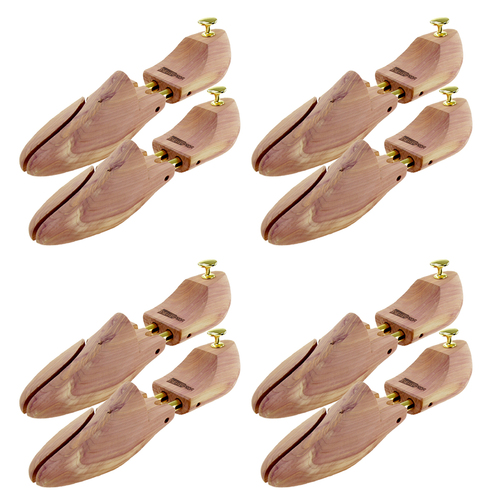 Schuhspanner aus Zedernholz Echtholz f�r Damen und Herren mit Doppelfeder Optimale Passform und Ventilation 4 Paar
