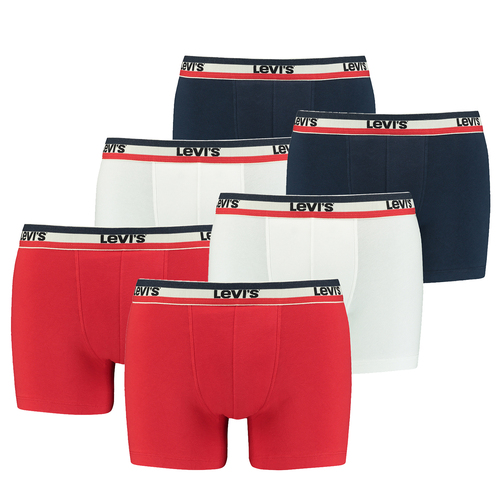 6er Pack Herren Levis SPRTSWR LOGO BOXER BRIEF Boxershorts Unterw�sche Pants  
