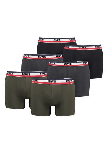 6er Pack Herren Levis SPRTSWR LOGO BOXER BRIEF Boxershorts Unterw�sche Pants  