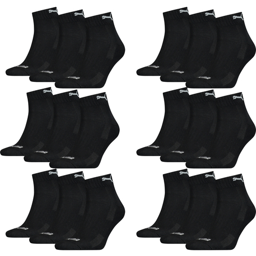 18 Paar Puma Quarter Socken mit Frottee-Sohle Gr. 35 - 46 Unisex Cushioned Kurzsocken 