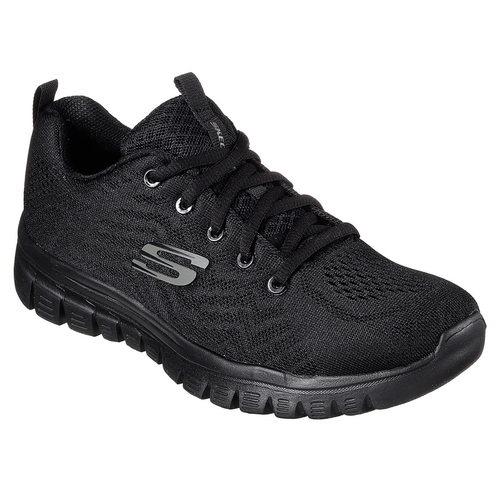 Skechers Sport GRACEFUL GET CONNECTED WIDE FIT Sneakers Damen Schuhe Schwarz